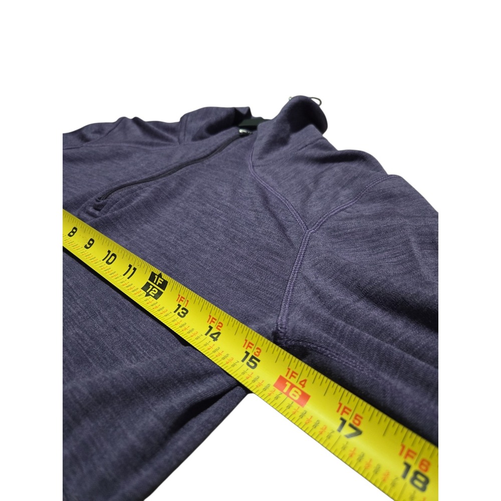 Smartwool Purple 100% Merino Wool Quarter Zip Pullover Sweater M - Picture 3 of 13